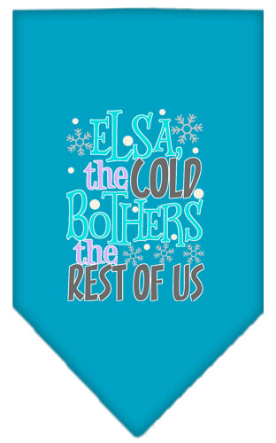 Elsa, the Cold Screen Print Bandana Turquoise Small